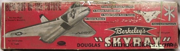 Berkeley Douglas F4D-1 Skyray - (F4D1) Flying Model, 4-15 plastic model kit